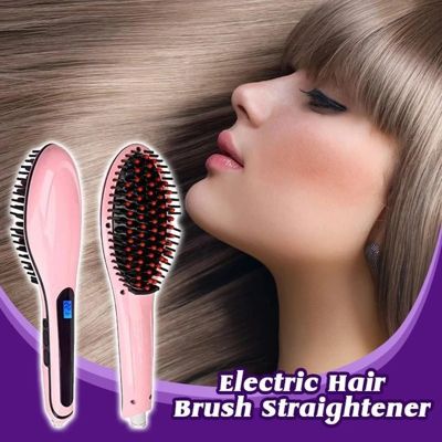 【CW】 New Straightening Irons Fast Electric Hair Heating Temperature Display Hot Comb