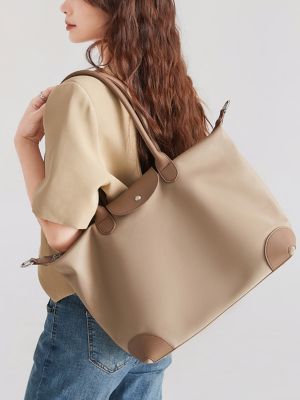﹊✐✾ Bag womens 2023 new Longchamp tote bag computer commuter bag Oxford cloth large-capacity travel shoulder dumpling bag