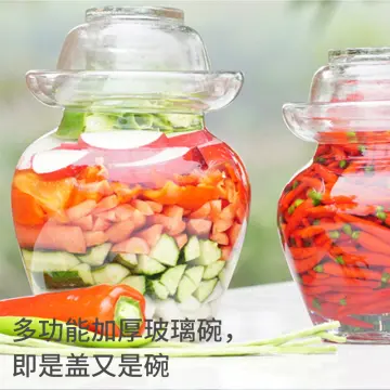 Transparent Glass Sealed Storage Jars, Pickle Jars, Pickle Jars