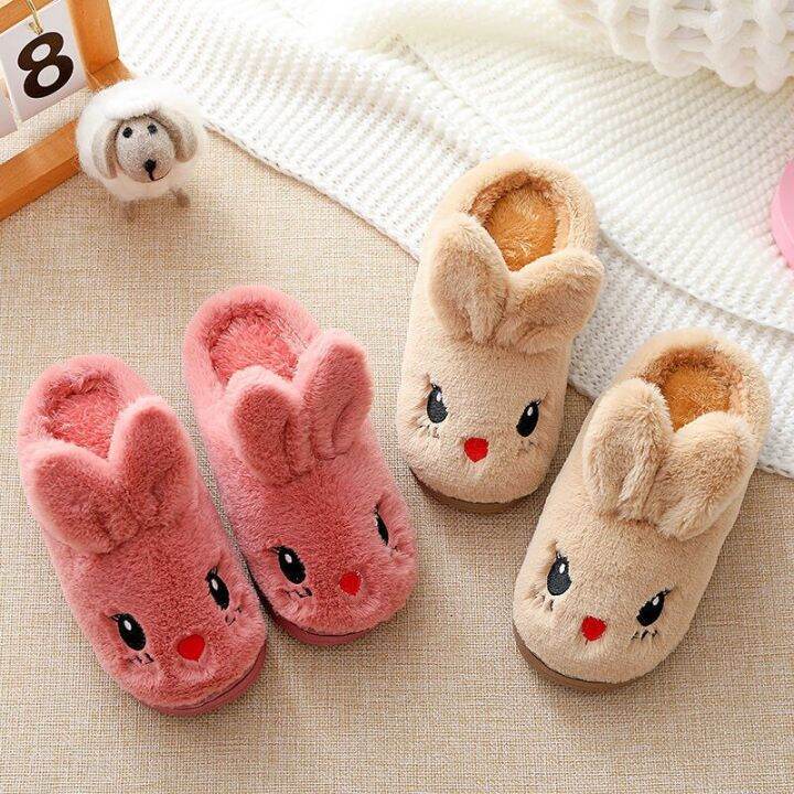 childrens-cotton-slippers-princess-warm-kids-winter-cute-rabbit-cartoon-indoor-furry-shoes-little-girl-soft-bottom-home-shoes