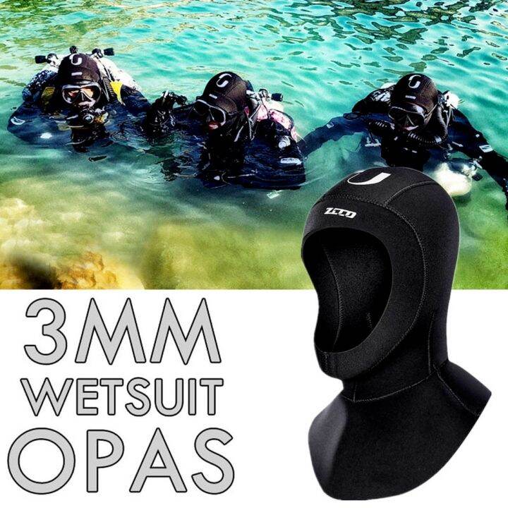 2023 3mm Neoprene Black Diving Hood Warm Stretch Swim Cap Wetsuit 