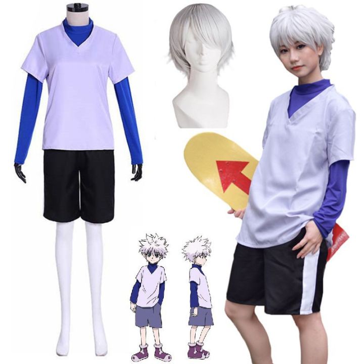 Japan Anime HUNTER×HUNTER Killua Zoldyck Cosplay Costume Uniform Suit