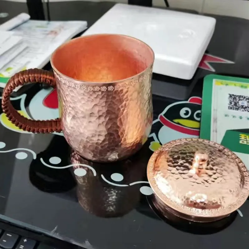 Pure Copper Mug With Weave Handle
