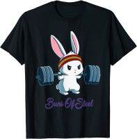 Buns Of Steel Fitness  Bunny Lover  Workout T-Shirt Cotton Funny Tops Shirts Funny Mens T Shirts Personalized