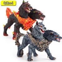 Realistic Domineering Ancient Roman Mythical Animal Hell Dog Model Double-Headed Dog Magical Beast Animal Static Decoration