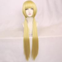 Cosplay wig Floating art monster incident livor cos false braids children fox demon anime cosplay yellow long straight hair