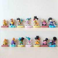 7ชิ้นอนิเมะดราก้อนบอลตุ๊กตาขยับแขนขาได้ลูกชาย Goku Bulma Chichi ผู้เฒ่าเต่า Kuririn Tao Pai Pai ของเล่นโมเดลสะสมตุ๊กตาน่ารัก