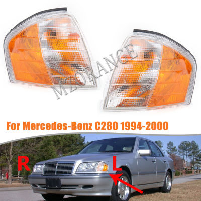For Mercedes Benz C Class W202 C230 C280 1994-2000 Car Side Corner Light Turn Signal Lamp Frame Cover marker Lights No Bulbs