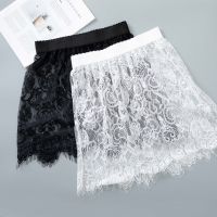 [A alamode]เสื้อ Extender ผู้หญิงเซ็กซี่โปร่งใสกระโปรง Tulle Underskirt ผู้หญิงเกาหลีเอวสูงสีดำ Short