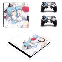 (MQ สไตล์ใหม่) PS4สาวน่ารักอนิเมะผิวสติกเกอร์สำหรับเพรียวบาง Sony PlayStation 4เครื่องควบคุมและคอนโซล PS4หนังเพรียวบางสติกเกอร์รูปลอกกรอบและที่คลุม