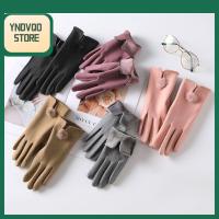 YNDVQO STORE ขับรถ กีฬา หน้าจอสัมผัส ถุงมือ กำมะหยี่ รักษาความอบอุ่น ฤดูหนาว