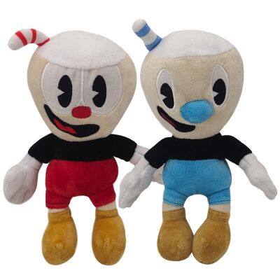 【CW】 Anime Game 25cm Cuphead Kawaii Mugman Soft Peluche Stuffed Cartoon Kid Birthday Gifts