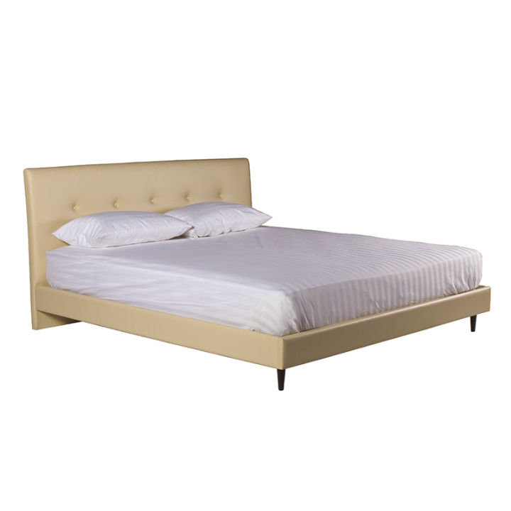 modernform-เตียงนอน-รุ่น-primy-ขนาด-6-ฟุต-ขาไม้สีโอ๊ค-หุ้มหนังเทียมสีครีม-uv204