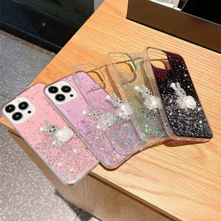 เคสโทรศัพท์กากเพชรแฟชั่นสำหรับ-oppo-reno-10-5g-2023น่ารัก-rhinestone-กระต่าย-oppo-reno-ปลอกโทรศัพท์มือถือนุ่ม10-10-pro-10-pro-ฝาครอบโทรศัพท์มือถือโปร่งใส-reno-10pro-plus-5g