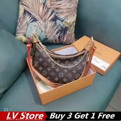 กระเป๋า LV สายสะพายสำหรับผู้หญิง,กระเป๋าถือ LV ของแท้แฟชั่นเกาหลีกระเป๋าเมคอัพ2022