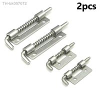 ☸◐✱  2pcs Spring Loaded Latches Pin 304 Stainless Steel Security Barrel Bolt Latch Tone Door Cabinet Hinges Accessories