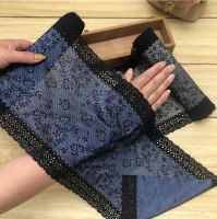 [HOT!] 1 Meter Black Blue Stretch Lace Trim Embroidered Lace Fabric for Sewing Elastic Needlework Lace Ribbon Underwear Lace