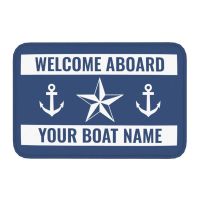 ▪✱♚ Welcome Aboard Nautical Boat Carpet Front Door Mat Anti-Slip Absorbent Outdoor Doormat Kitchen Balcony Rug Entrance Footpad