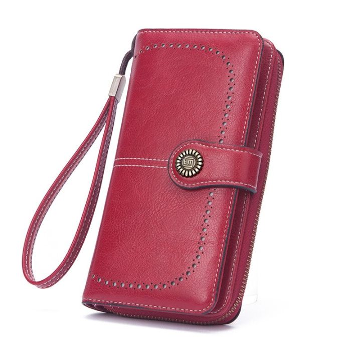 long-purse-women-2023-new-retro-oil-wax-hollowed-out-wallet-korean-version-large-capacity-mobile-phone-bag