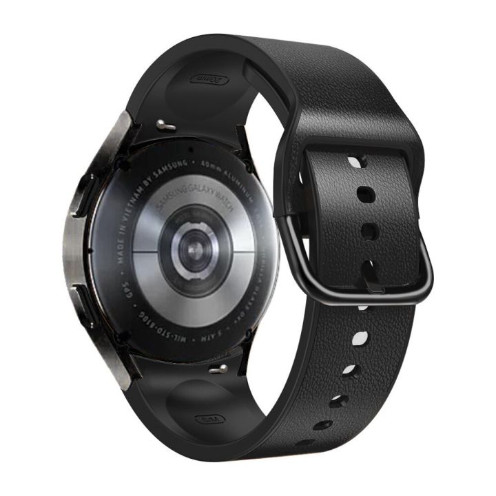 ขายดี-สร้อยข้อมือสายนาฬิกาหนังสำหรับ-samsung-galaxy-watch-4คลาสสิก46มม-42มม-watch4-44มม-40มม-สายนาฬิกาข้อมือกีฬา-correa