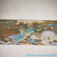 Birds in the sky, Phoenix in the sky, peacock in the open screen, brocade, cloth painting, machine embroidery, silk painting