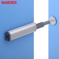 △✔ 10PCS NAIERDI Door Stopper Cabinet Catches Stainless Steel Push to Open Touch Damper Buffer Soft Quiet Closer Furniture Hardware