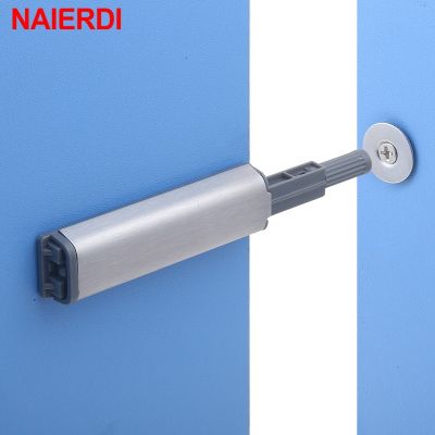 【LZ】◎❀◐  10PCS NAIERDI Door Stopper Cabinet Catches Stainless Steel Push to Open Touch Damper Buffer Soft Quiet Closer Furniture Hardware
