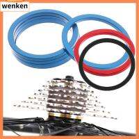 WENKEN 5pcs 1~2.5mm อุปกรณ์เสริมสำหรับจักรยาน MTB อลูมิเนียมอัลลอยด์ เครื่องซักผ้าวงเล็บด้านล่าง สเปเซอร์ดุมล้อมู่เล่ อะไหล่จักรยาน ปะเก็นเครื่องซักผ้าเพลา