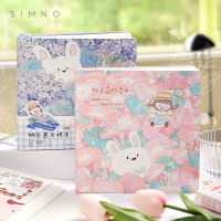 96Sheets Kawaii Note Notebook PU Leather Handbook Agenda Checkered Inner Planner Weekly Diary School Office Supplies Stationery