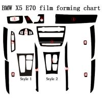 New 3D/5D Carbon Fiber Car Interior Center Console Color Change Molding Sticker Accessories For BMW X5 E70/X6 E71Car-Styling