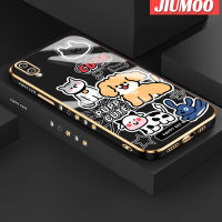 JIUMOO เคสสำหรับ Huawei Y9เคส2019ลายการ์ตูนน่ารักสำหรับลูกสุนัขเคสโทรศัพท์ซิลิโคนชุบด้านดีไซน์ใหม่ฝาปิดเลนส์เต็มเคสป้องกันกล่องกันกระแทกกล้องถ่ายรูป