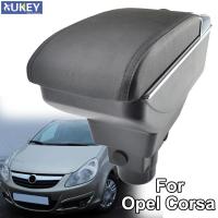 zxfgew ที่เท้าแขนสำหรับ Opel Vauxhall Corsa D 2006-2014ส่วนที่เหลือแขนเลเยอร์คู่กล่องเก็บตกแต่งรถจัดแต่งทรงผม2008 2010