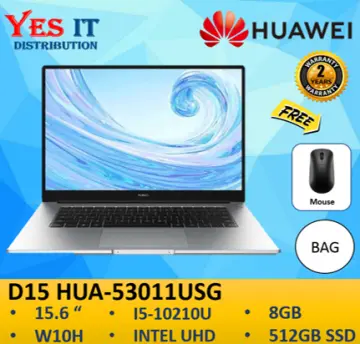 Huawei Matebook D15 (11th Gen i5,8GB+512GB,Windows 11,2022 Model) Free  Huawei CD60 Matebook Series Laptop Backpack Grey + Huawei CD20 Bluetooth  Mouse Black