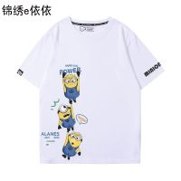 เสื้อยืดคุณภาพดี เสื้อยืดแขนสั้น ผ้าฝ้ายแท้ พิมพ์ลายการ์ตูนมินเนี่ยน Despicable Me แฟชั่นฤดูร้อน สําหรับเด็กผู้ชาย และเด็กผู้หญิง