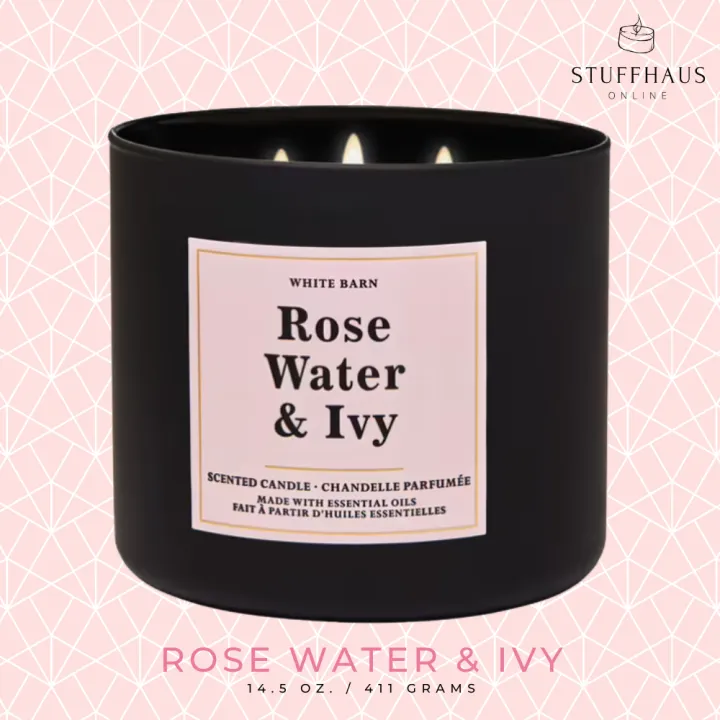 bath and body works rose water and ivy candle review