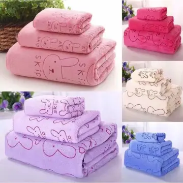 Big Clearance! Soft Pure Cotton Towels & Bathroom Towels Set Gift Bath Towels, Size: 34x75cm, Purple