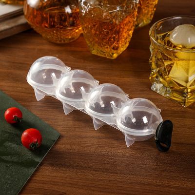 Ice Cube Makers Round Ice Hockey Mold Whisky Cocktail Vodka Ball Ice Mould Bar Party Kitchen 4 Hole Ice Box Ice Cream Maker Tool Ice Maker Ice Cream M