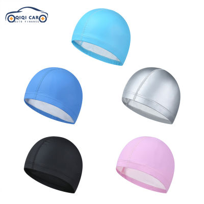 QIQI หมวกอาบน้ำแห้งเร็วยืดหยุ่นสูงสำหรับผู้หญิงผู้ชายเด็กหมวกว่ายน้ำกลางแจ้งมีชั้นป้องกันใส่สบาย【fast】