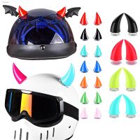 ▼◈ 2Pcs Motorcycle Helmet Devil Horns Sticker Motocross Full Face Off Road Electric Helmet Sticker Motorcycle Decor Car Accessories