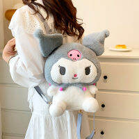 Sanrio Plush Kawaii กระเป๋า Cinnamoroll Pikachu My Melody Kuromi กระเป๋าถือ Satchel อะนิเมะตุ๊กตาน่ารักกระเป๋าเป้สะพายหลังของขวัญสำหรับ Girls