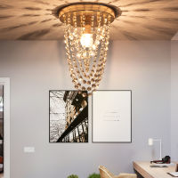 Hanging Crystal Ceiling Chandelier Sun Flower Foyer Bedroom Ceiling Lamp Entrance Aisle Decor Indoor Lighting GoldenSilver