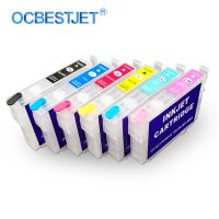 6Colors/Set T0821-T0826 Refillable Ink Cartridge With Chip For Epson Stylus Photo R270 R290 R295 R390 RX590 RX610 RX615 RX690 Ink Cartridges