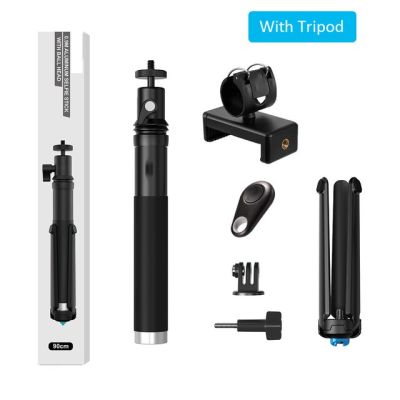 For Insta360 One RS R GoPro 10 9 Action Camera Portable Selfie Stick Foldable Tripod Wireless Bluetooth Remote Control for phone