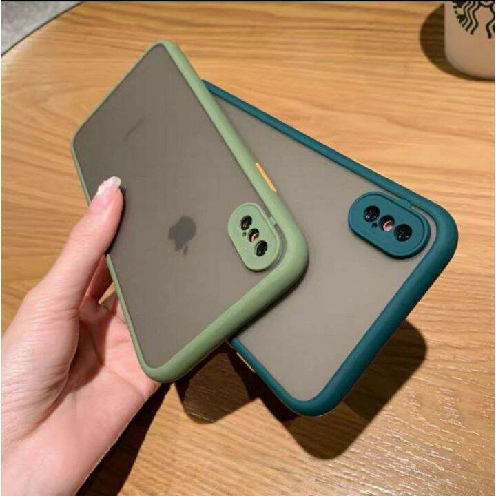 b1เคสขอบสีหลังขุ่น-กันกล้อง-เคสด้าน-oppoรุ่นใหม่-oppo-a94-f5-f7-a16-reno-6-6z-reno-5-a15-a15sเคสกันกระแทก-พร้อมส่งจากไทย