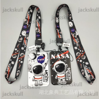 【พร้อมส่ง!!!! 】Astronaut Lanyard + Cardholder สายคล้องคอ ลายนักบินอวกาศ สําหรับนักเรียน บัตรพนักงาน