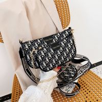 bag for women 2021 new fashion versatile texture shoulder girly style crossbody letter square