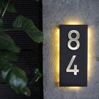 Brushed Nickel 152mm Very Big House Number Door Address Number Zinc Alloy Screw Mounted Outdoor Address Sign 0-9