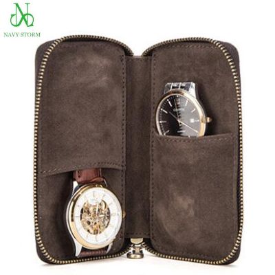 △ Ręcznie robiona bransoletka do zegarka worek do przechowywania etui skórzane zegarki dla par 2 sztuki NS przenośny zegarek podróży oryginalne skórzane etui do kawy
