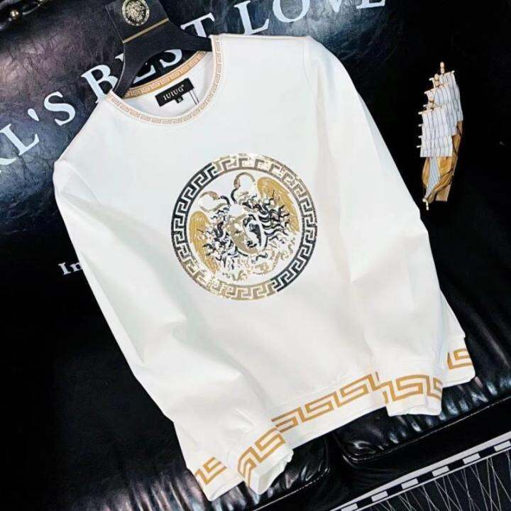 2023-versace-new-ดั้งเดิมเสื้อมีฮู้ดแฟชั่นใหม่ยุโรปแขนยาวลายปักเสื้อซับในเข้ารูปพิมพ์ลายฤดูใบไม้ร่วง