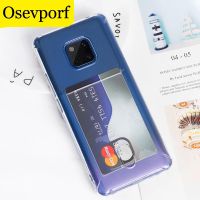 Clear Transparent Soft Silicone Cover For Huawei P20 P30 Pro Crystal Card Slot Holder Case For Huawei Mate 10 20 30Lite Capinhas